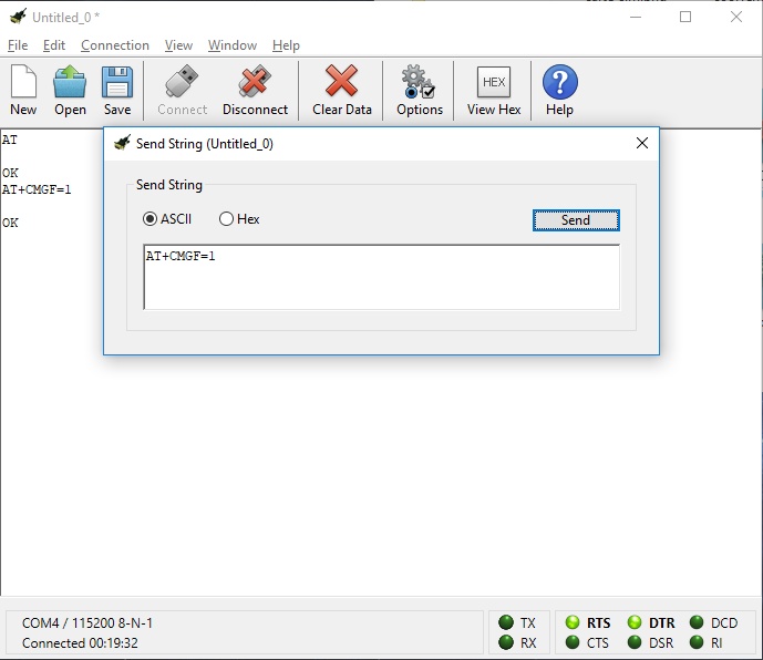 Setting SMS mode